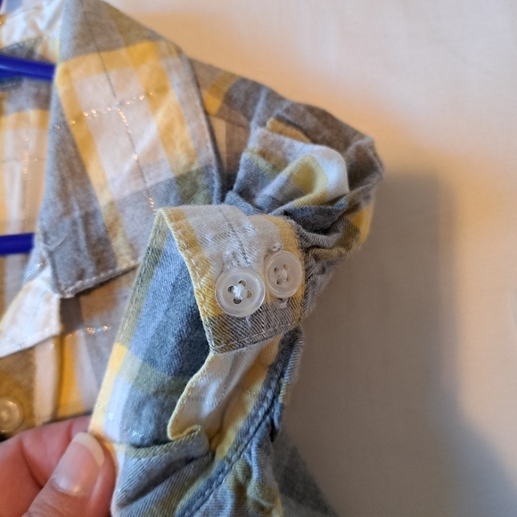 Gymboree girls size 5 gray & yellow plaid dress - Picture 3 of 4